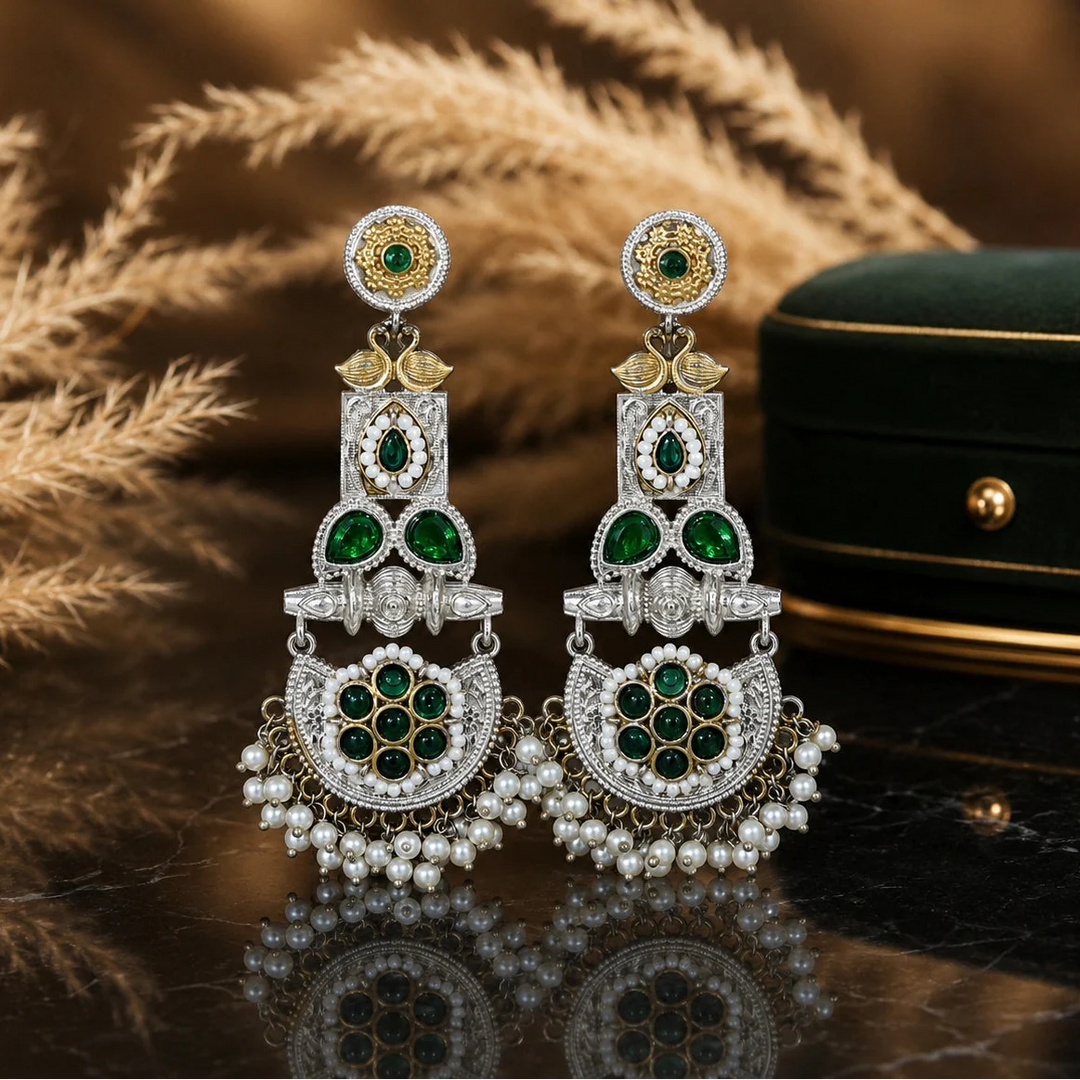 Statement chandelier earrings for a face-shape earring styling guide