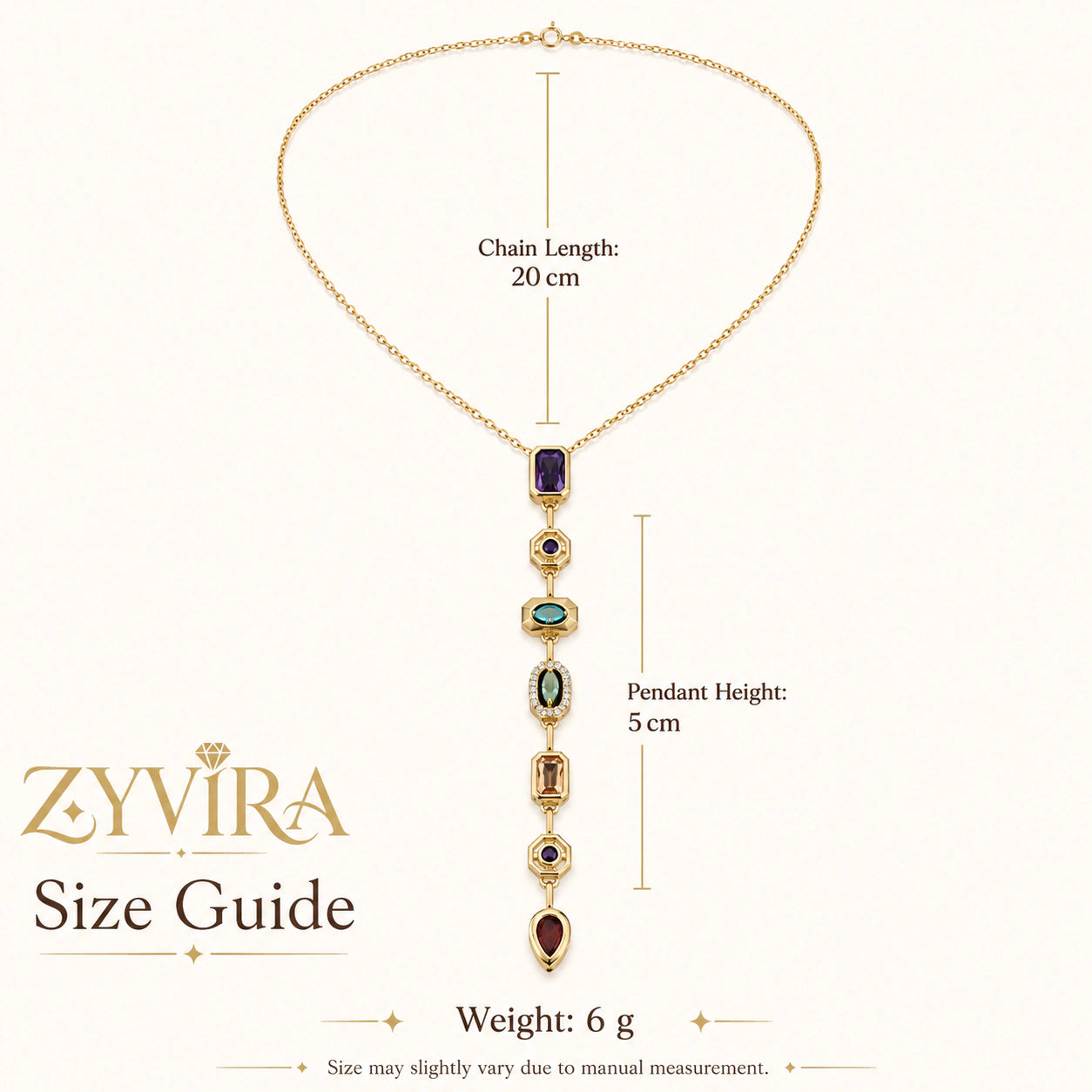 Gold-Tone Multicolor Stone Drop Y Necklace