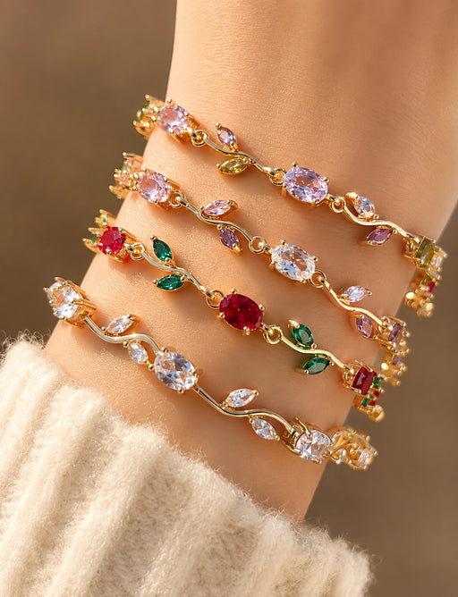 Tulip bracelets for women floral fashion jewellery by Zyvira.
