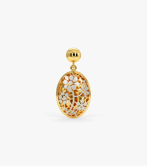 Drop gold earrings