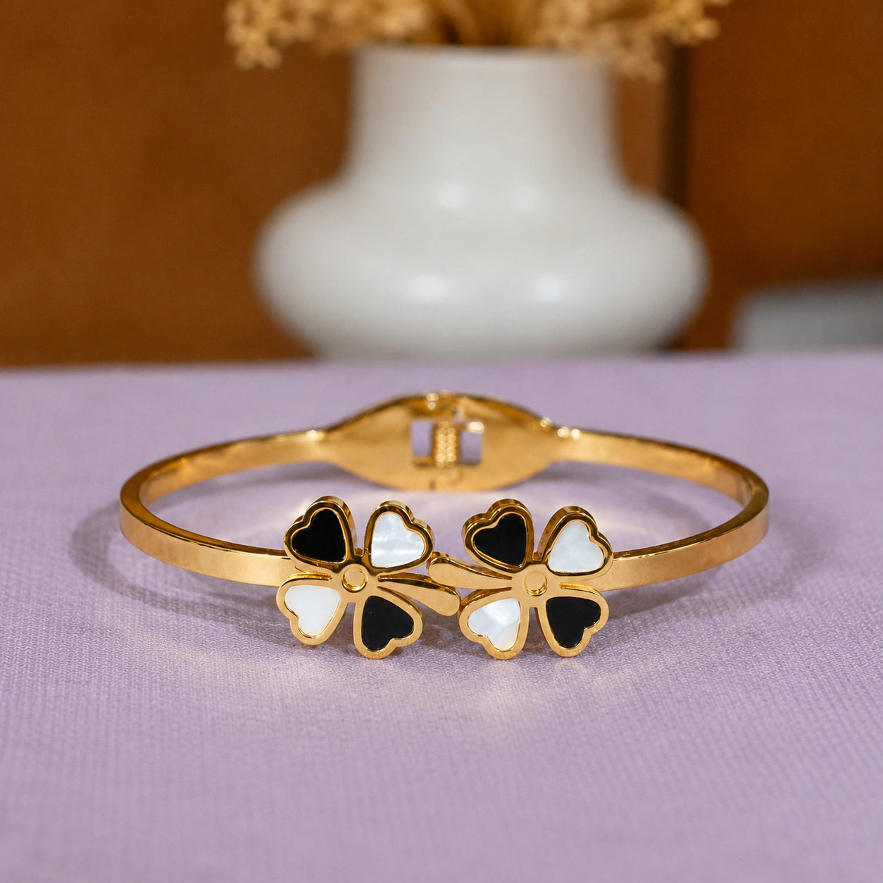 Alternate detail view of the black clover crystal kada