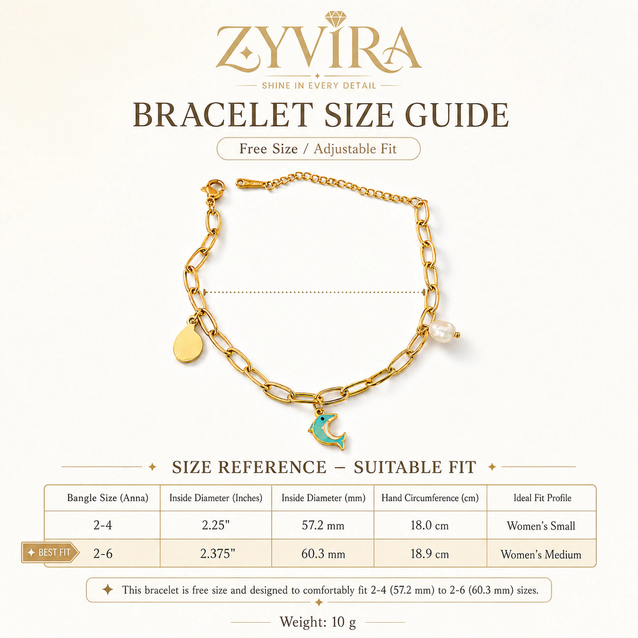 Gold dolphin pearl bracelet styled in a beach-inspired jewellery flat lay