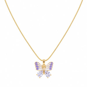 Close-up of the lavender butterfly and crystal-style detailing