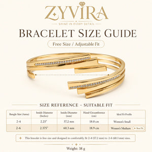 Angled view of the gold layered stepped-bar cuff