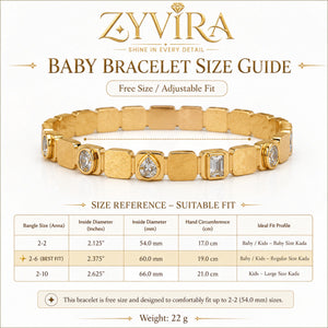 Open link view of the gold mixed-cut crystal bracelet