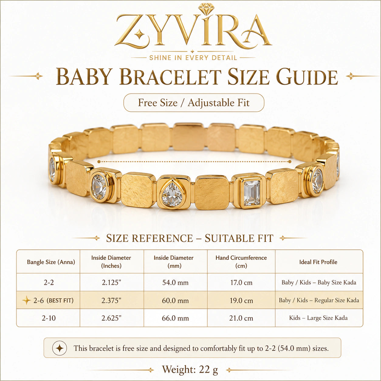 Open link view of the gold mixed-cut crystal bracelet