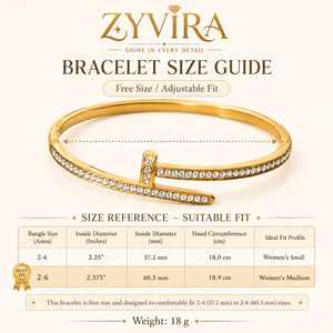 Open structure view of the gold nail-wrap kada