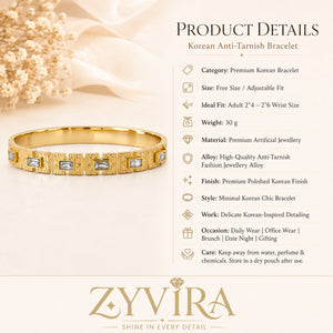 Gold openwork crystal kada styled in an elegant jewellery flat lay