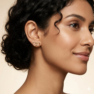 Complete components view of the gold mix-and-match earring set