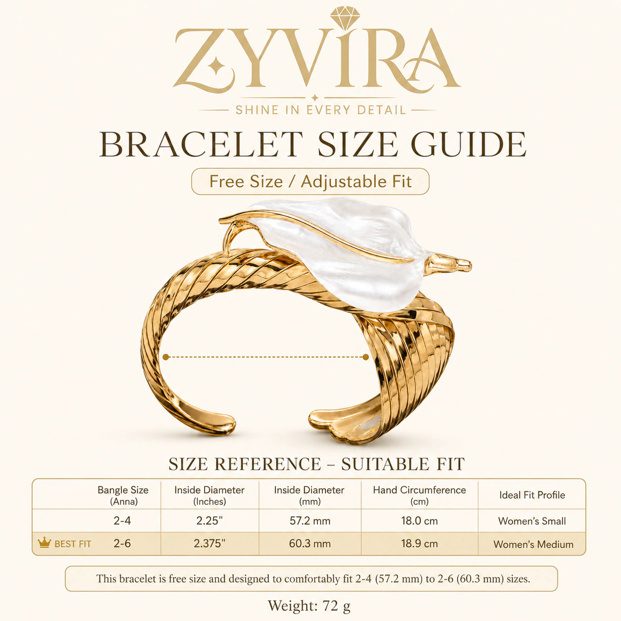 Gold pearly leaf kada styled in an elegant jewellery flat lay