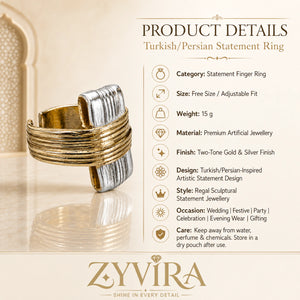 Open adjustable view of the geometric wrap ring