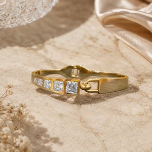 Alternate product view of the gold square crystal-bar kada