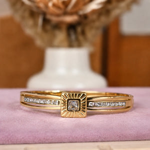 Alternate detail view of the square sunburst crystal bracelet