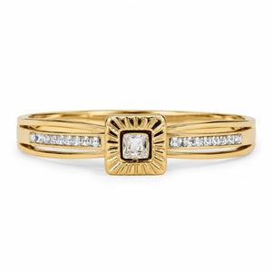 Close-up of square sunburst motifs and crystal detailing