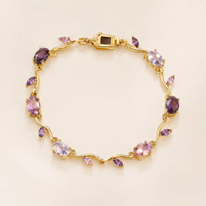 Alternate product view of the gold tulip oval-and-marquise bracelet
