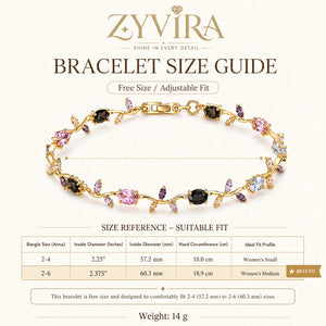 Open link view of the gold tulip stone bracelet