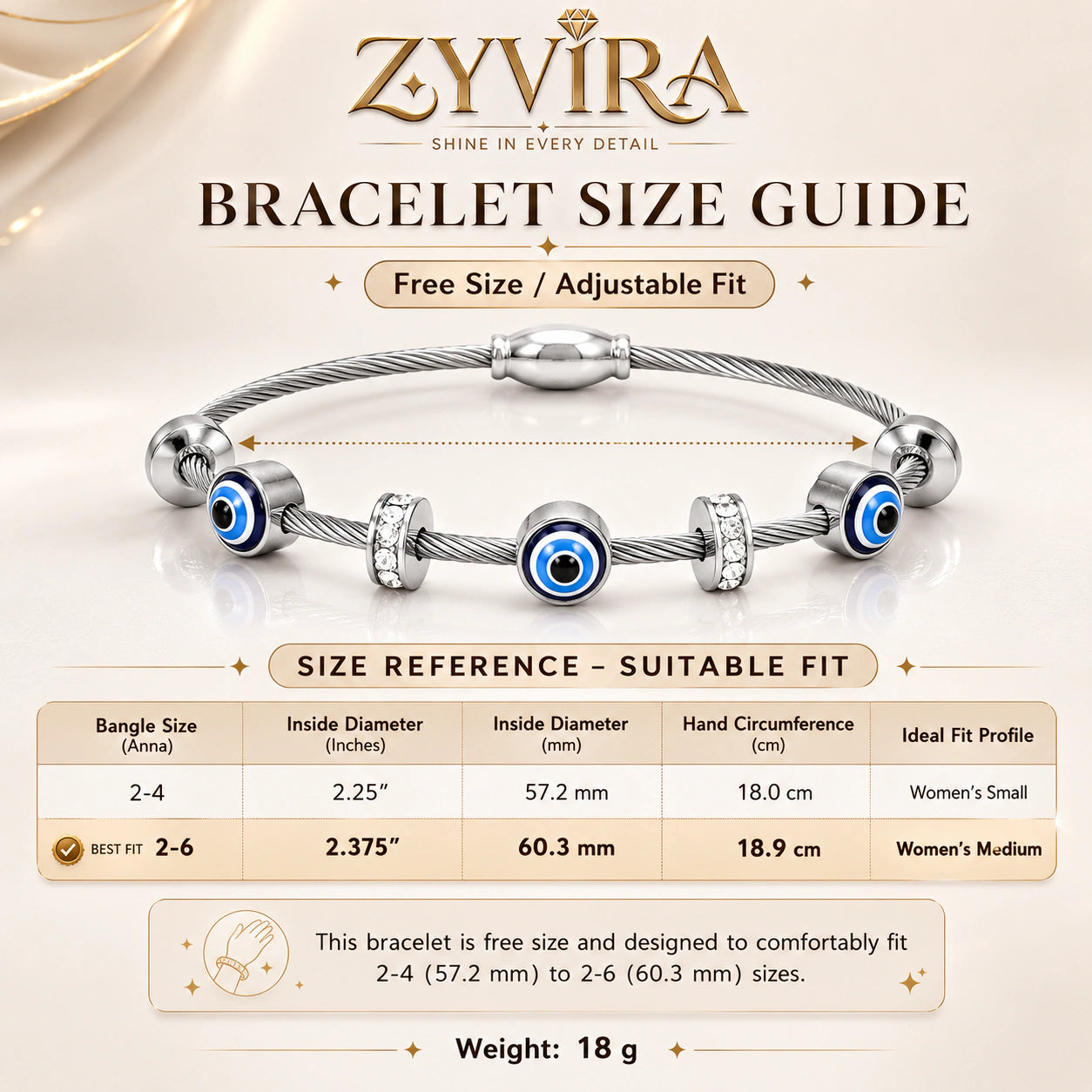 Open structure view of the silver twisted cable bracelet