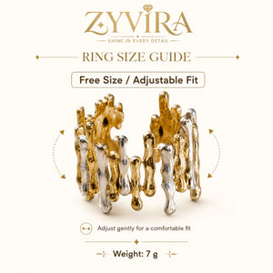 Angled view of the two-tone molten drip ring
