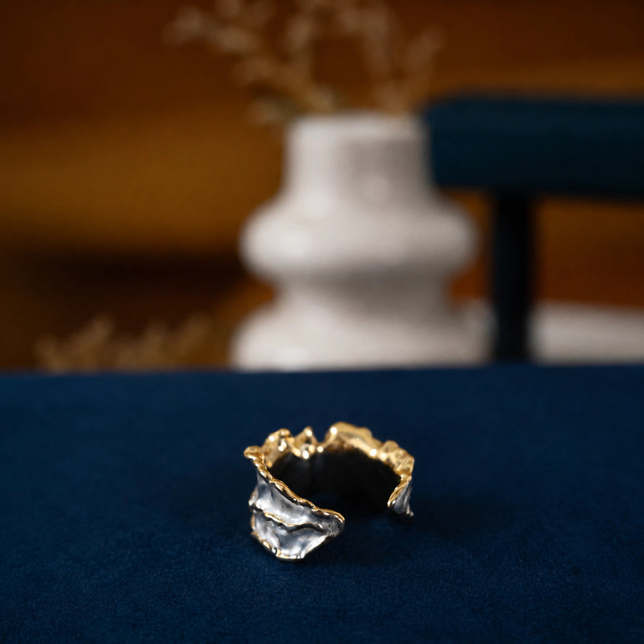 Alternate detail view of the molten wave ring