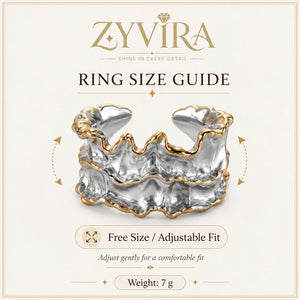 Open adjustable view of the molten wave ring